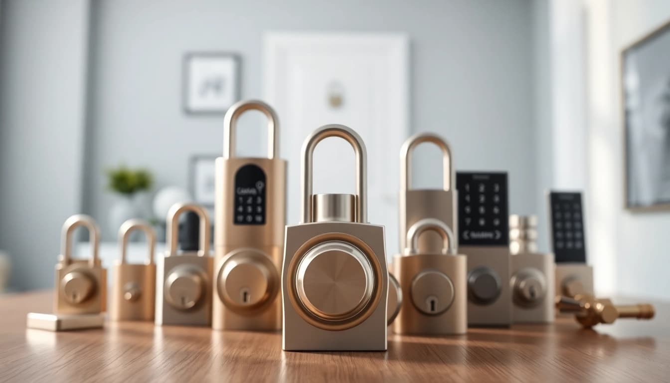 Locksta Schlösser in elegant Anordnung präsentieren Sicherheit und Qualität.