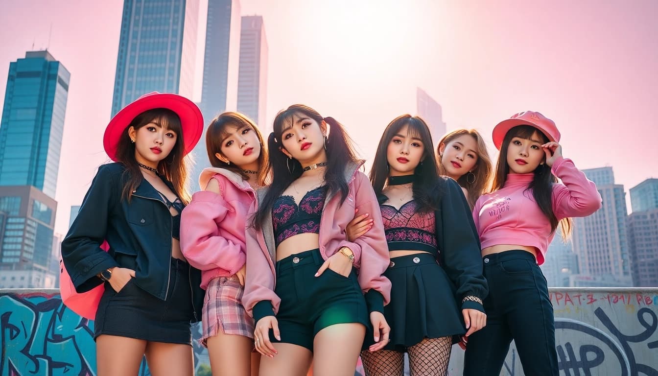 Engaging portrait of blackpink members showcasing their unique styles and vibrant personalities.
