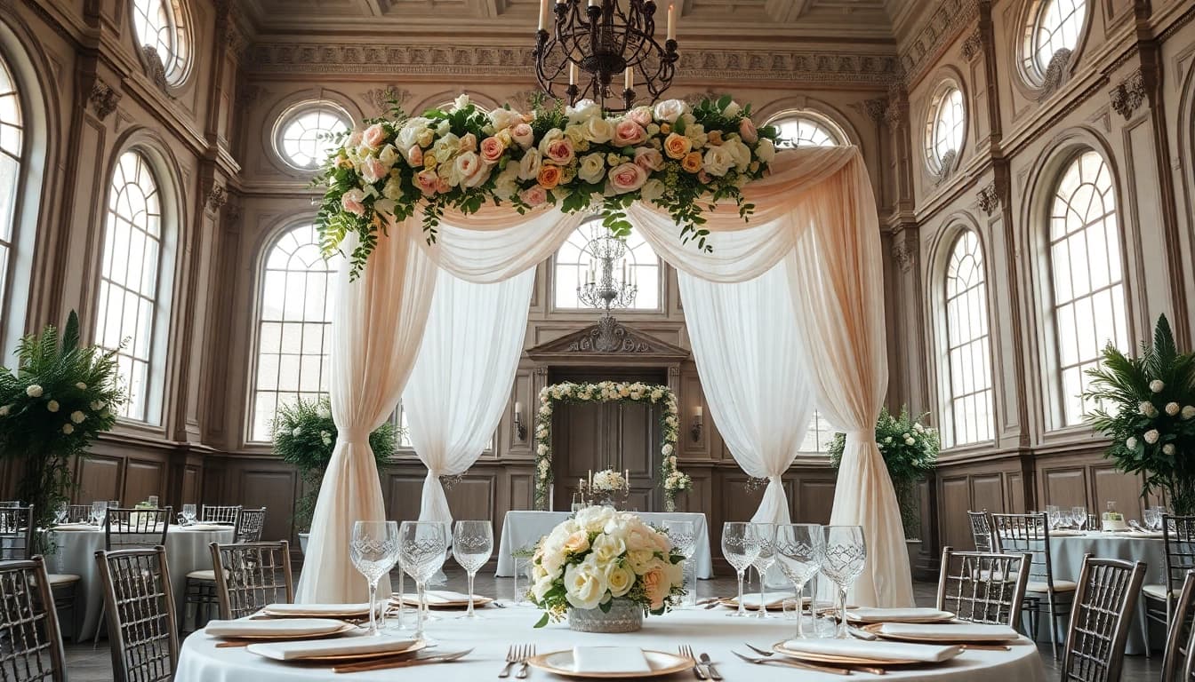 Experience breathtaking ceremonies at a charming Jacksonville Wedding Venue with elegant decor and lush florals.