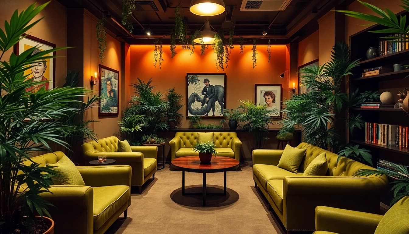 Meilleurs Cannabis Clubs à Madrid : ambiance relaxante dans un club de cannabis à Madrid.