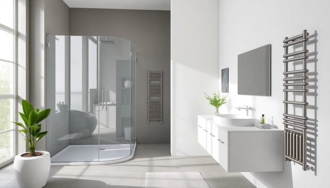 Sonni sanitär GmbH bietet hochwertige Badprodukte mit elegantem Design in diesem modernen Badezimmer.