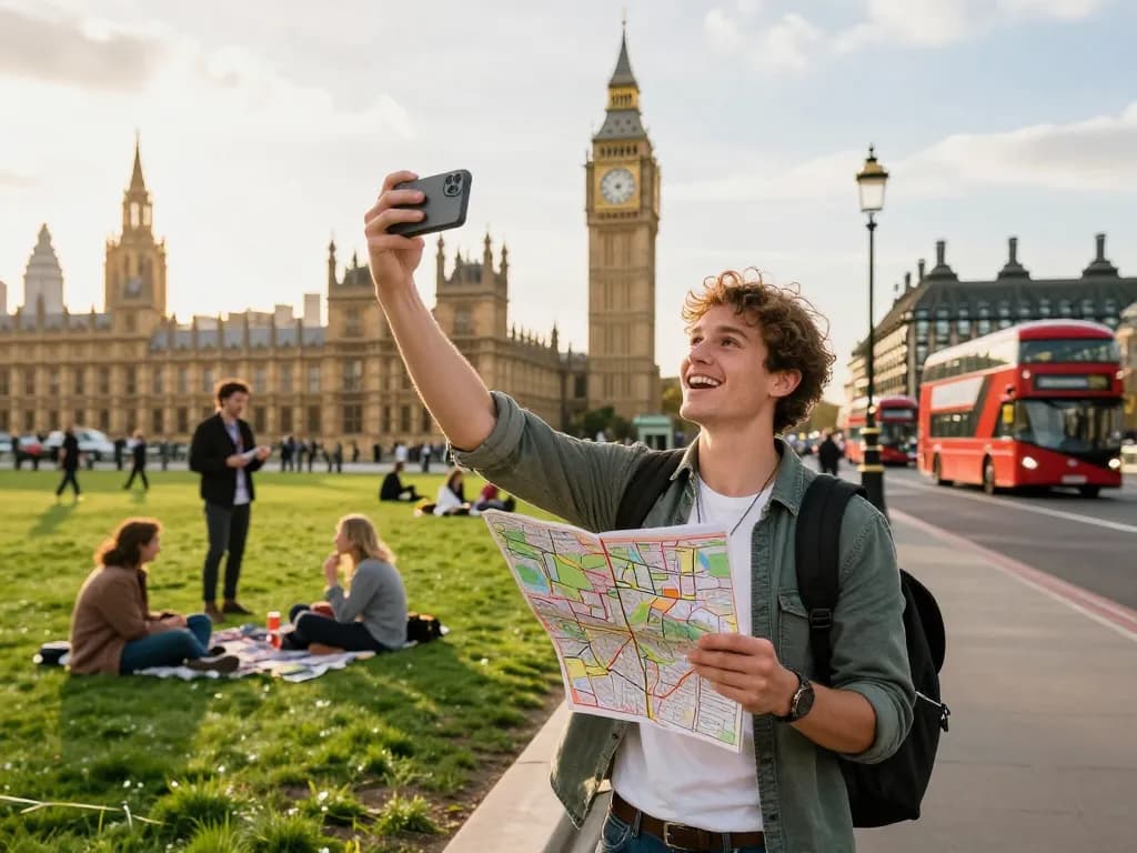 Best things to do in London include exciting urban exploration at Big Ben, capturing cultural experiences and vibrant city life.