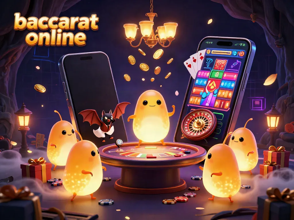Engage in baccarat online action with glowworms lighting a vibrant 3D casino scene.