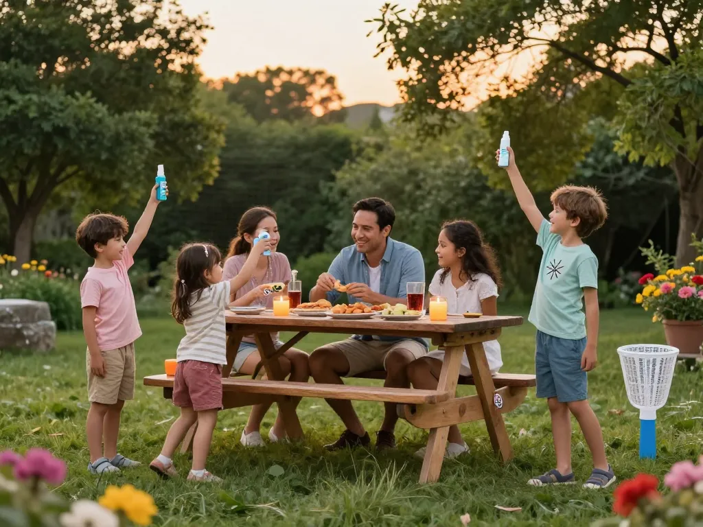Enjoying outdoor family moments with the best mosquito repellent for effective protection.