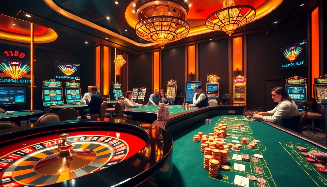 Experience thrilling gaming action at https://luck882.co.com/ with players at a lively casino table.