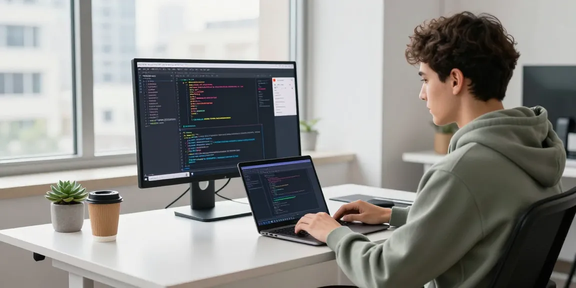 Discover how to enhance your productivity with 纸飞机下载 in a modern tech workspace setting, featuring coding and collaboration.