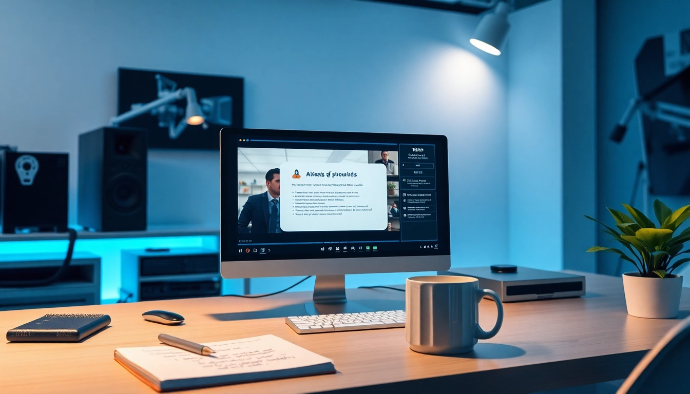 Transform video to prompt technology showcased in a modern workspace.