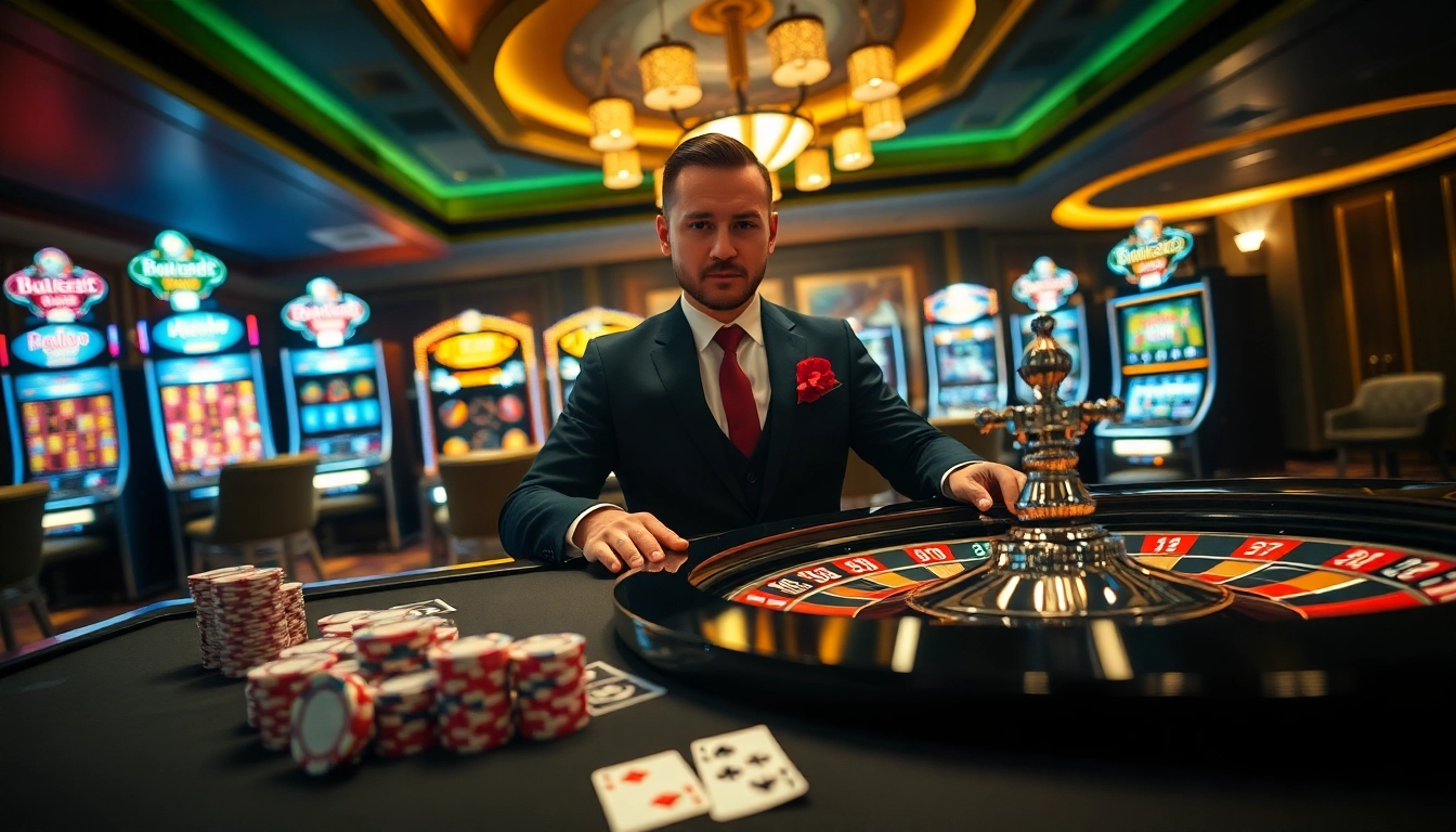 Experience the excitement of ta88 com with professional casino gaming at a dazzling roulette table.