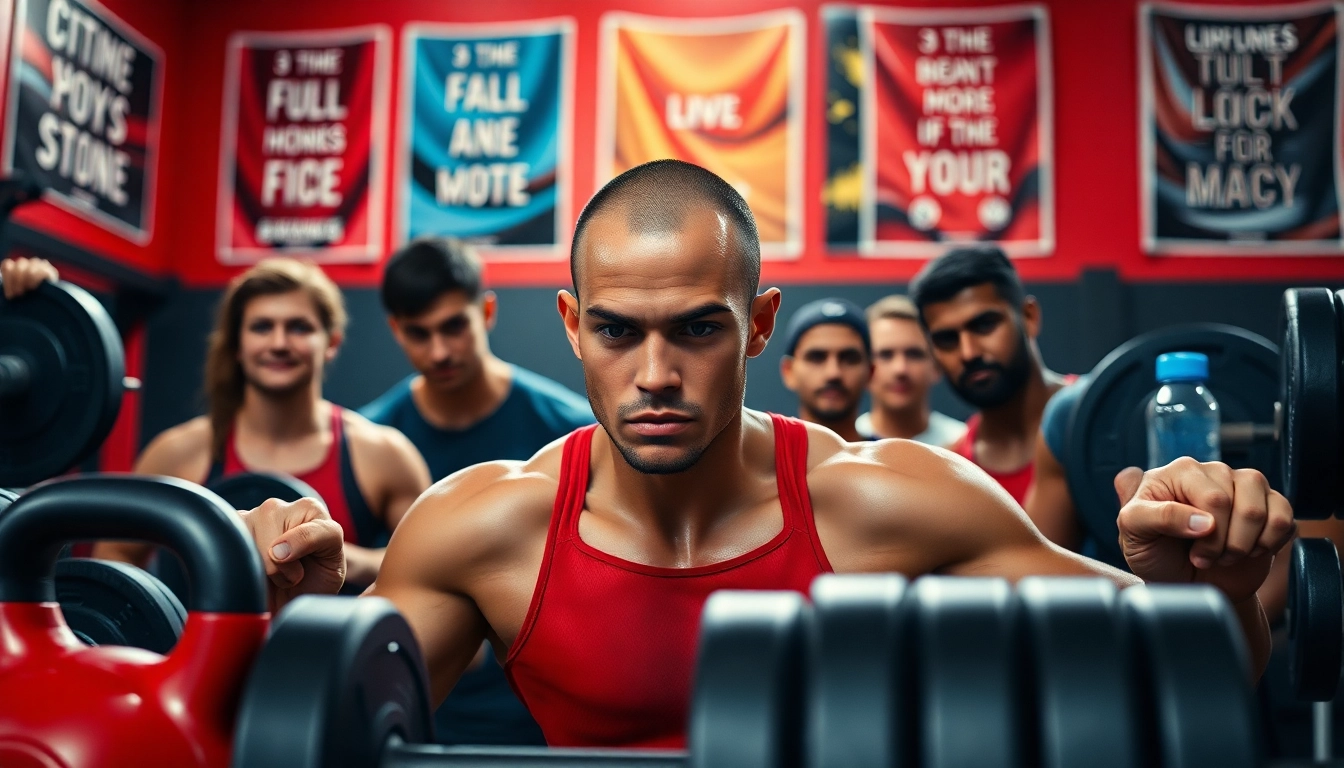 Achieve fitness goals with the 888new athlete lifting weights in a vibrant gym environment.