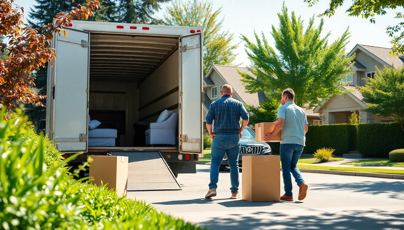 Best movers in Vancouver efficiently handling a relocation in a sunny suburban neighborhood.