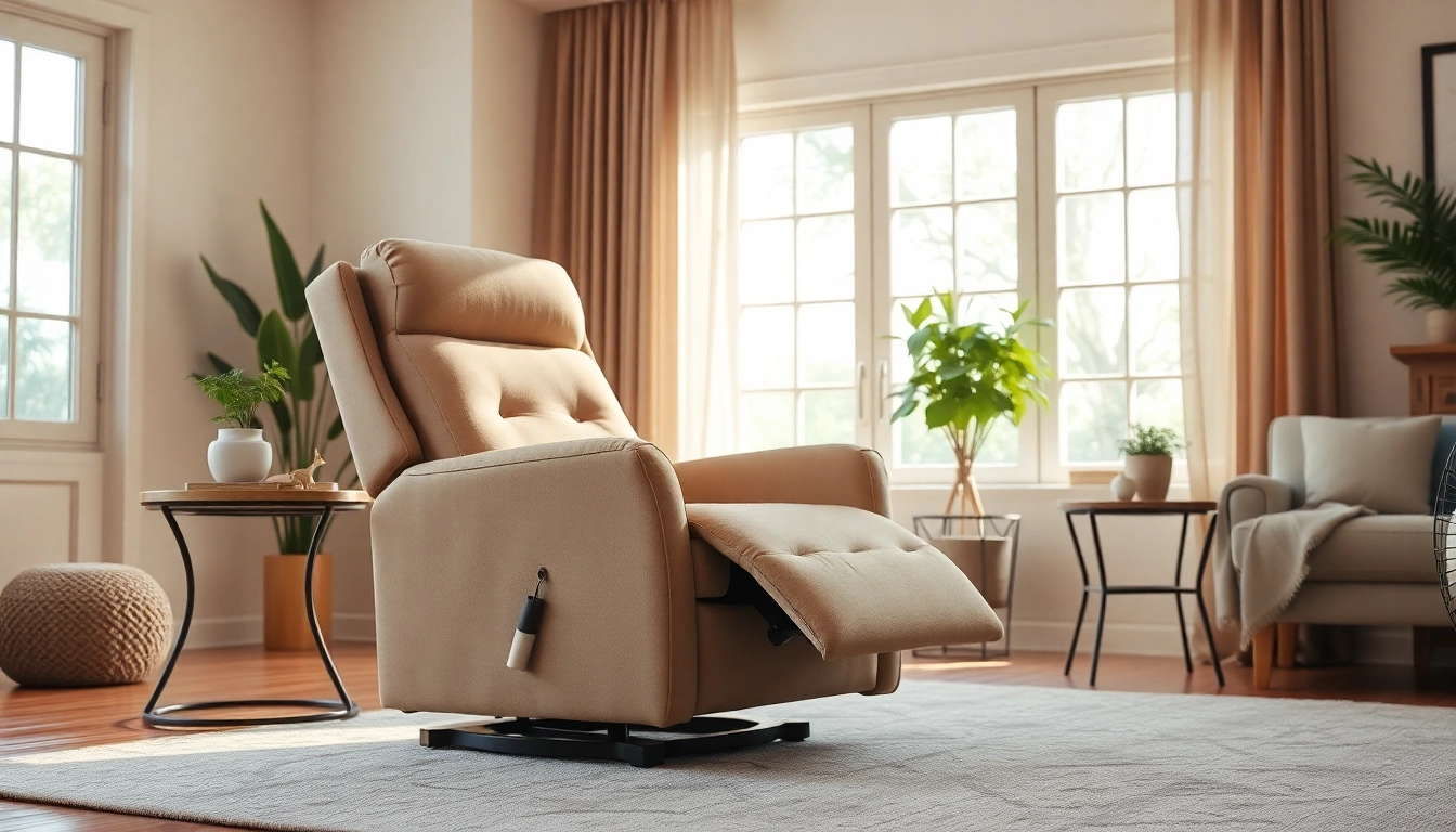 Find the best lift chair for tall person designed for comfort and support in a cozy setting.