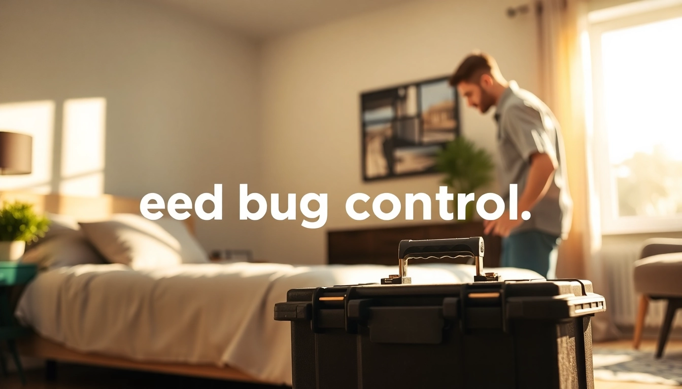 Implementing affordable bed bug control with a professional technician inspecting a home