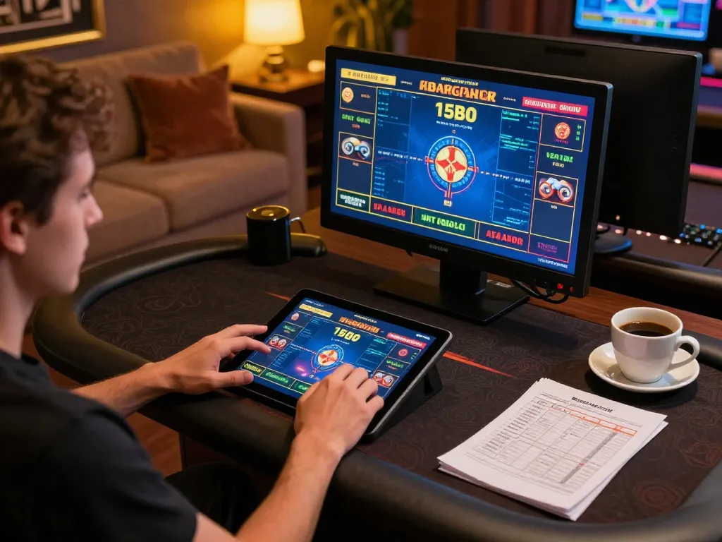 Engage in thrilling online gameplay with 888now com on a cozy home setup, showcasing strategic game tactics.