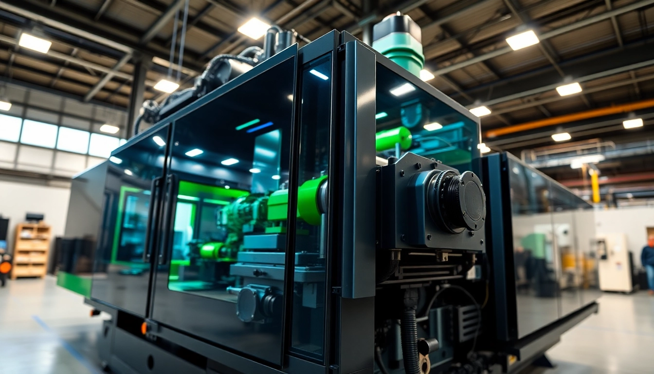 Advanced plastic injection molding machine showcasing precision technology and modular design.