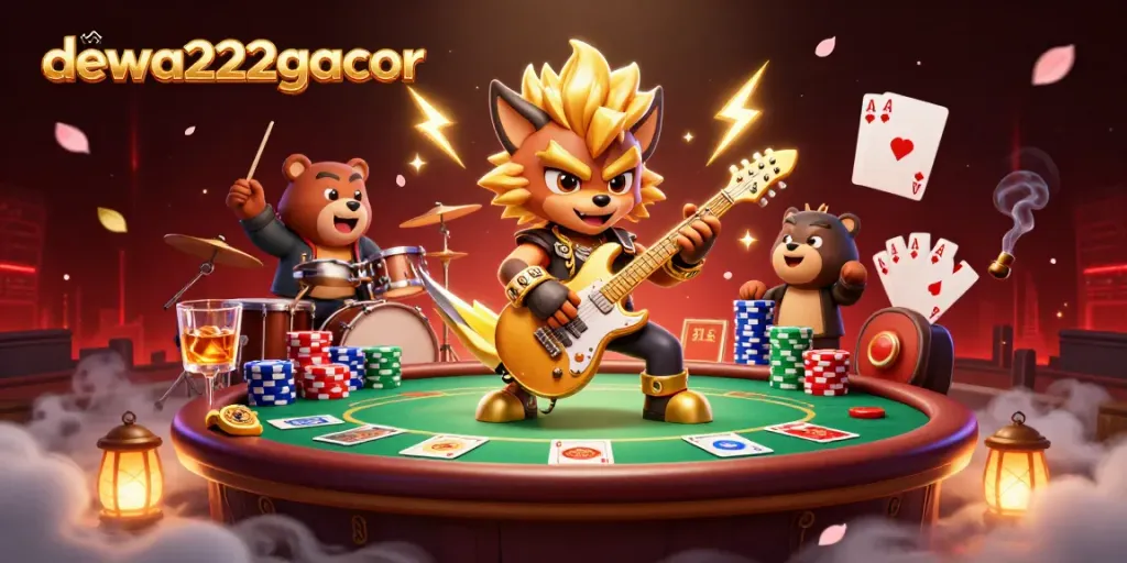Experience thrilling gameplay at dewa222gacor with an electrifying casino performance scene!