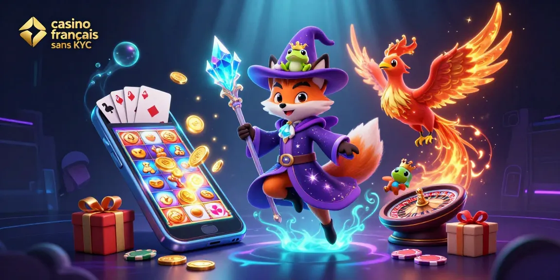 Jouez sans KYC dans un casino français, avec des personnages fantastiques et des jeux captivants.
