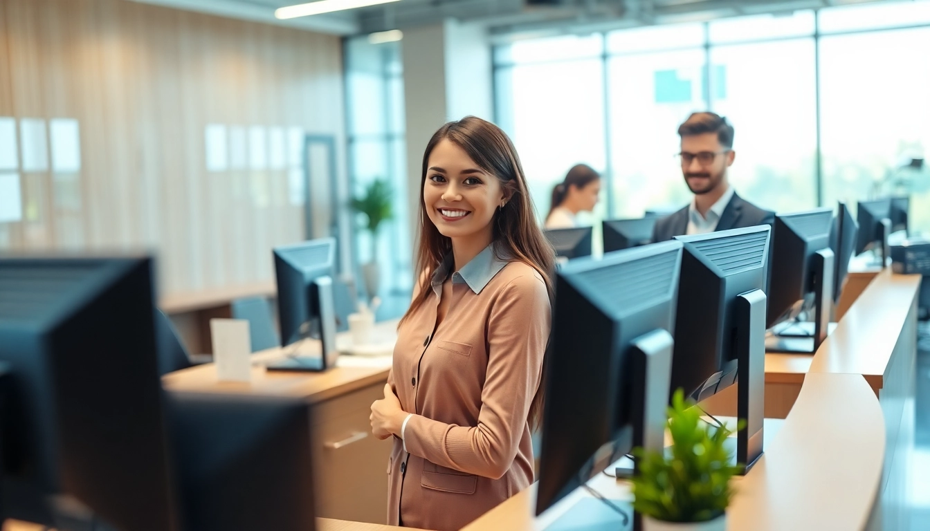 Engaging front desk training near me featuring professional receptionists in action.