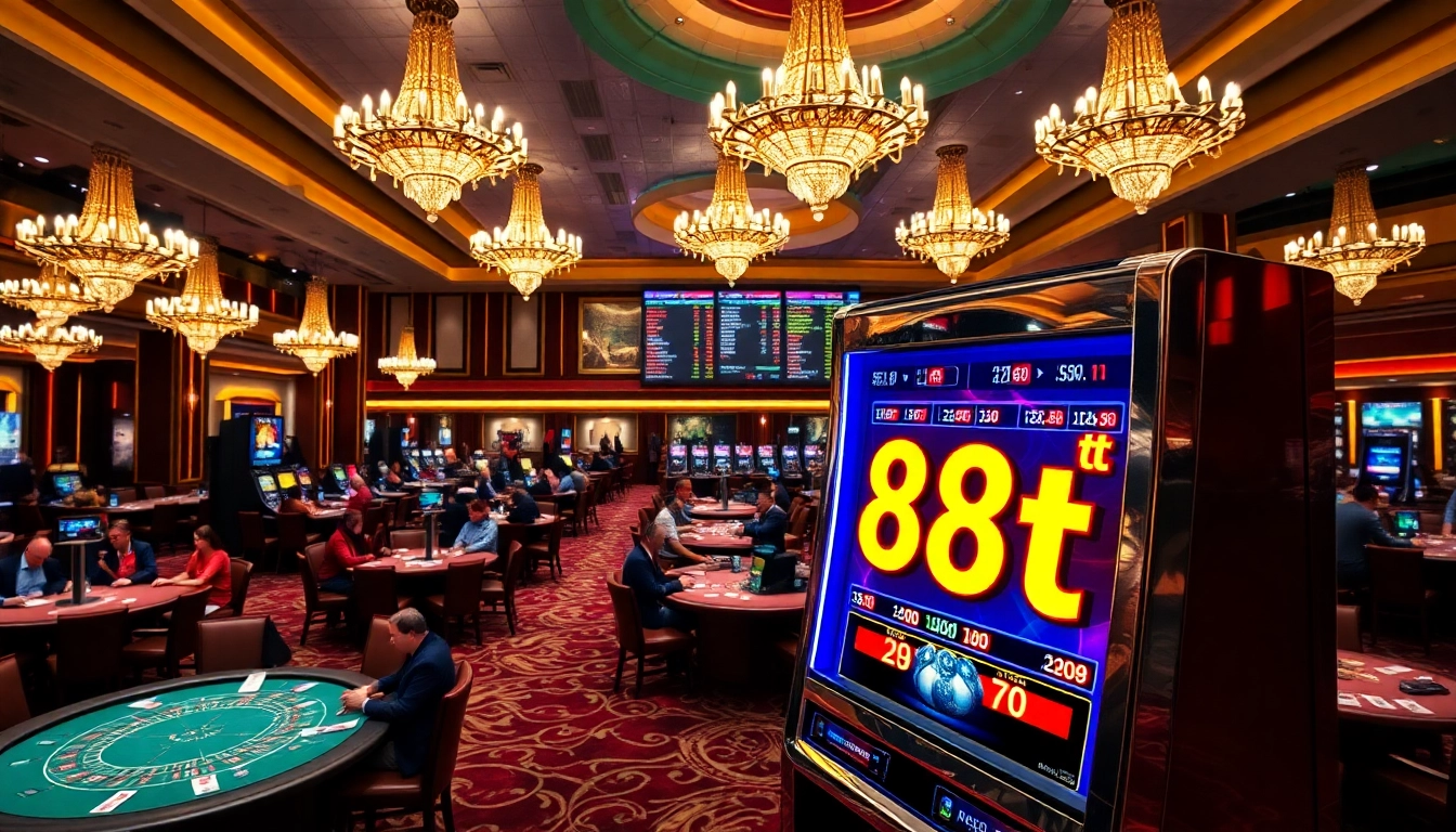 Engage in thrilling gaming at 88t's luxurious casino tables with vibrant atmosphere and excitement.