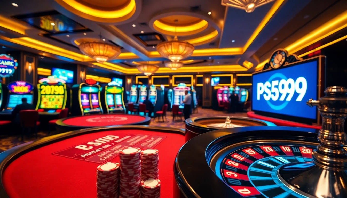Experience the thrilling baccarat action at nhà cái PS99 in a luxurious casino environment.