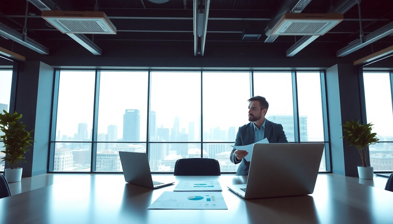 Enhance understanding of Real Estate Finance strategies in a modern office environment with a financial advisor.