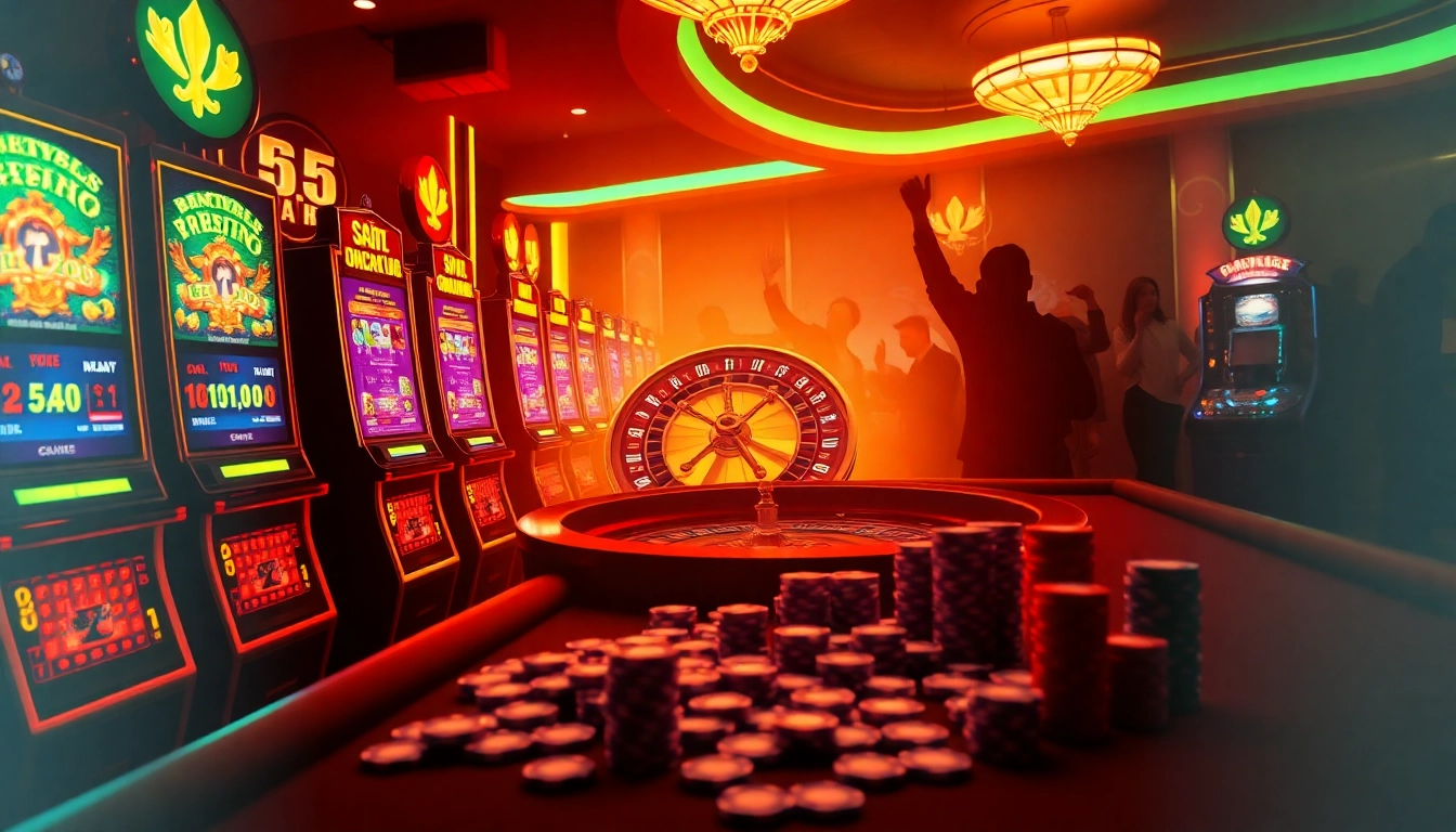 Vivez le frisson des casinos en ligne avec des machines à sous vibrantes et une élégante roulette.