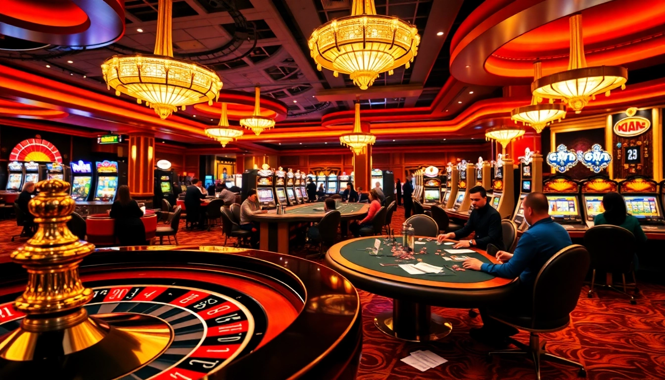 Experience the thrill of UU 88 casino gaming with luxurious tables and vibrant slot machines.