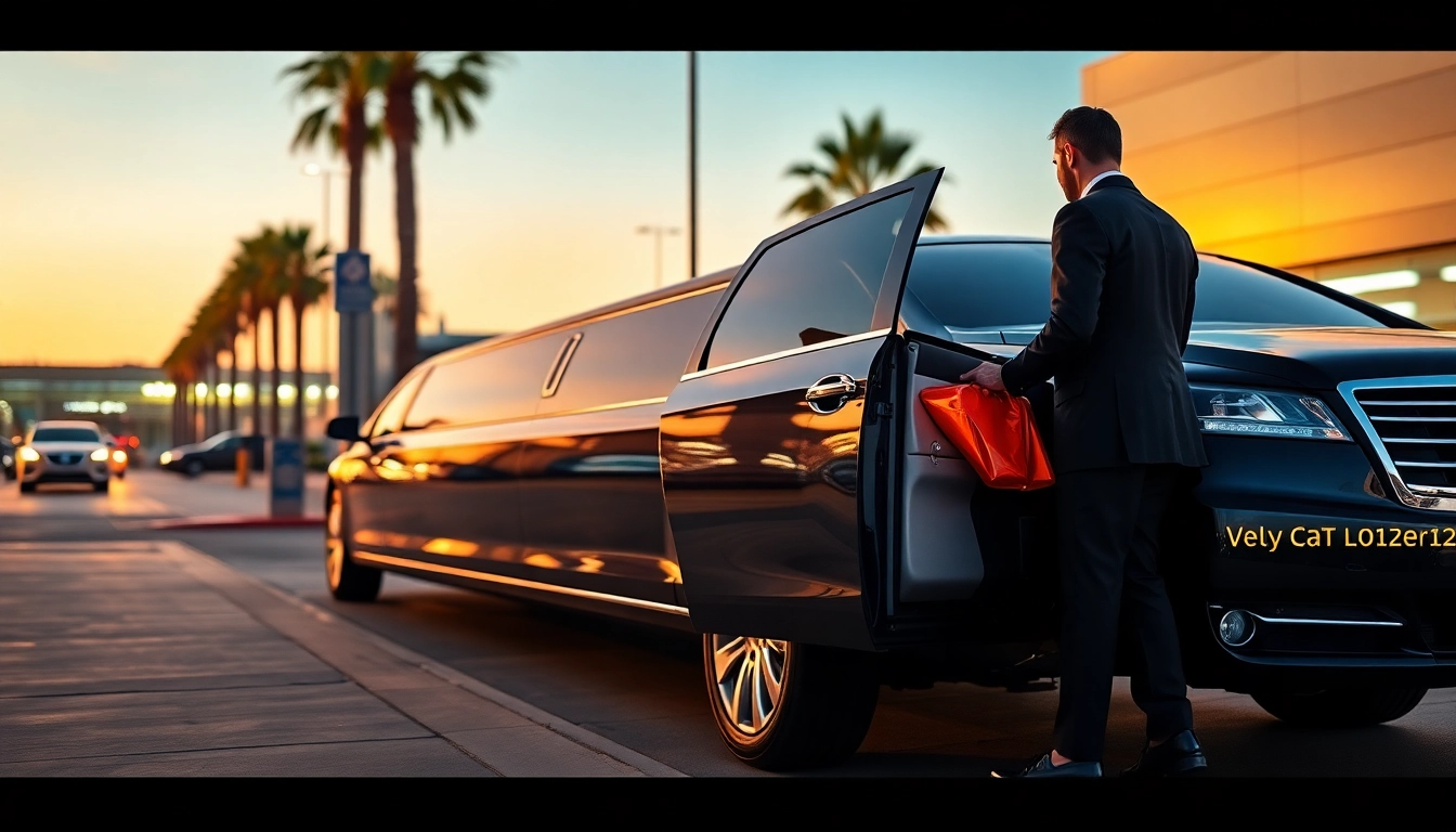 LA Limo service at LAX with a chauffeur welcoming a client in luxury.