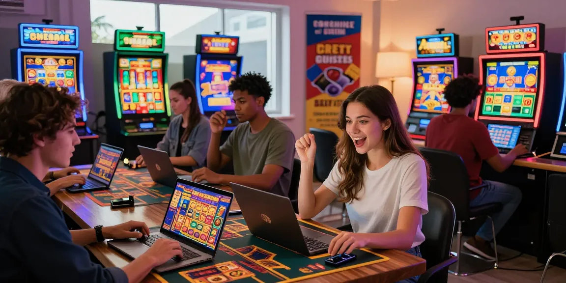 The scene from https://euf.co.uk shows players engaged with vibrant online credit card casinos, showcasing excitement and modern gaming.