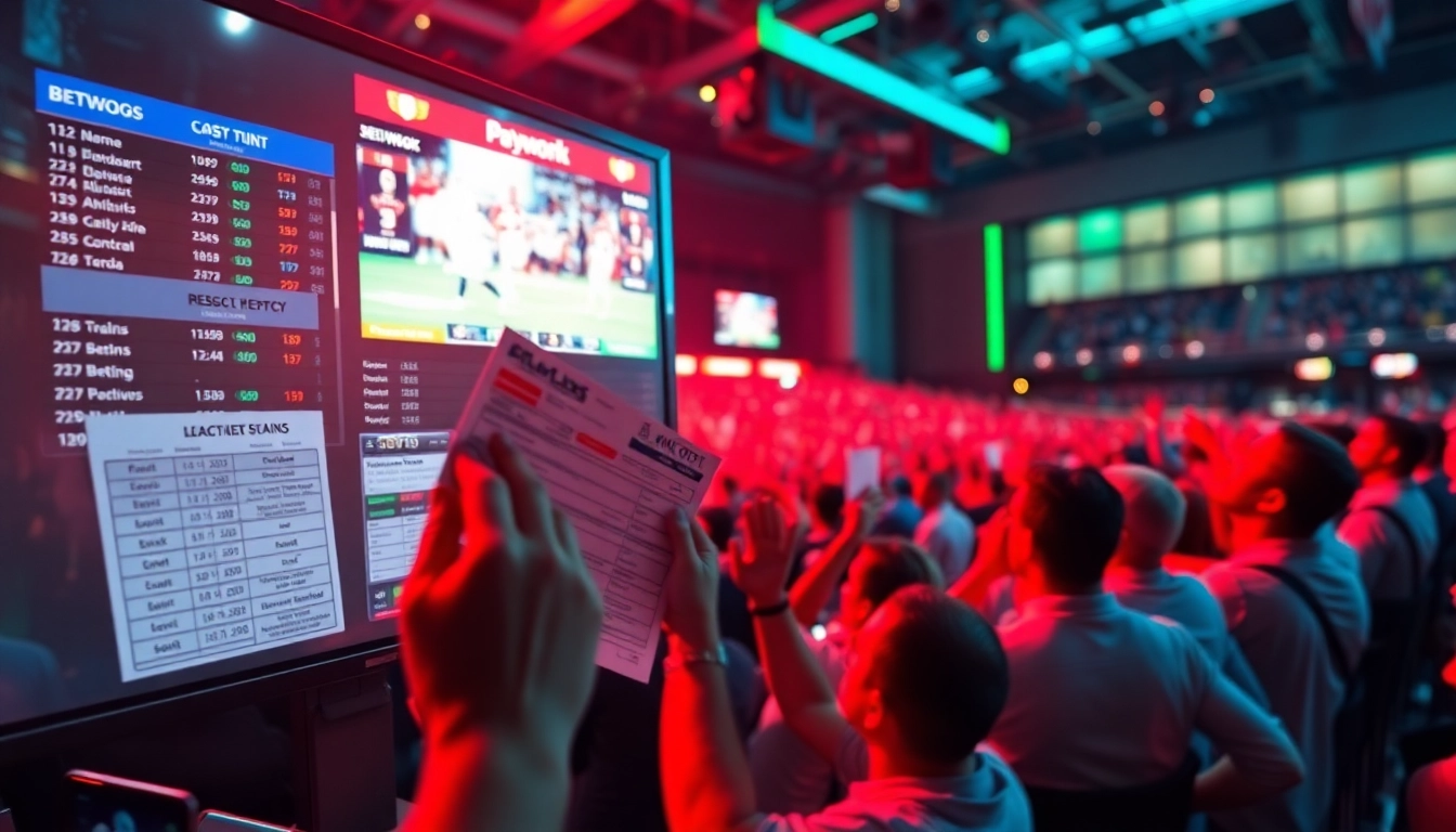 Engaging betting action showcasing online sportsbooks Canada during a live sports event.