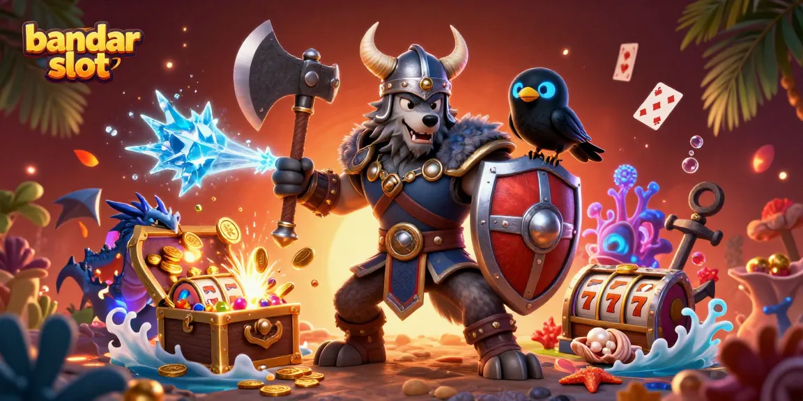 Engage with the thrilling world of bandar slot featuring vibrant 3D characters and slot game elements.