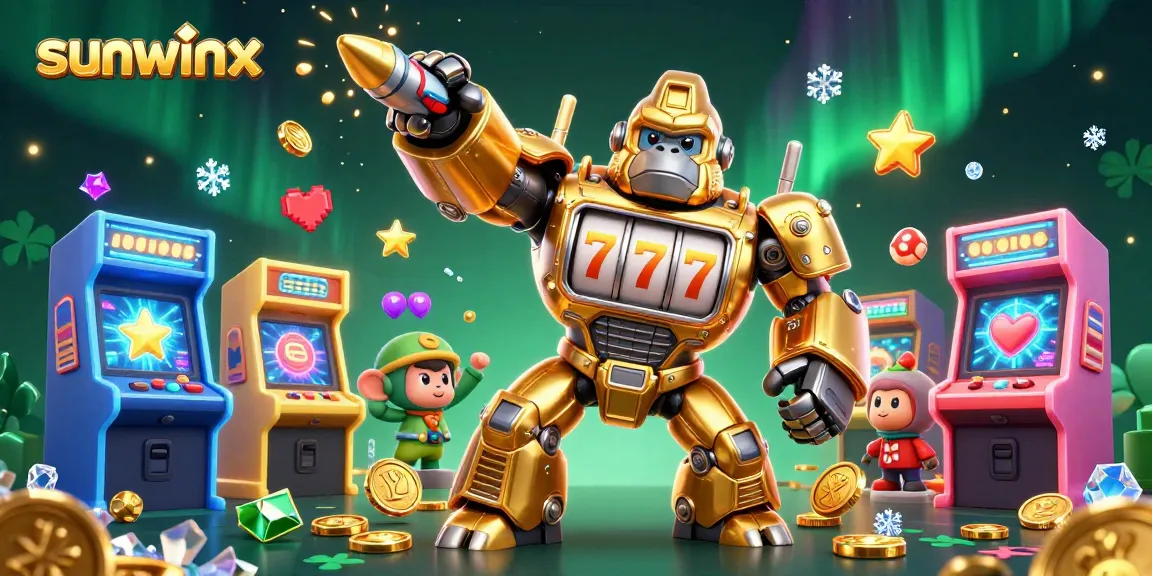 Experience thrilling wins with sunwinx in a vibrant 3D gaming scene filled with excitement.