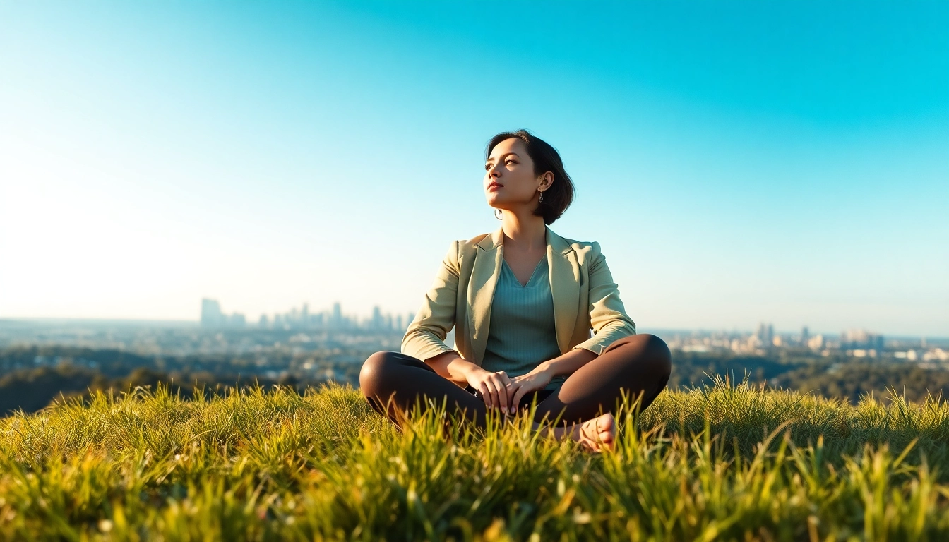 Find my true calling as a professional woman reflects on her future under a blue sky.