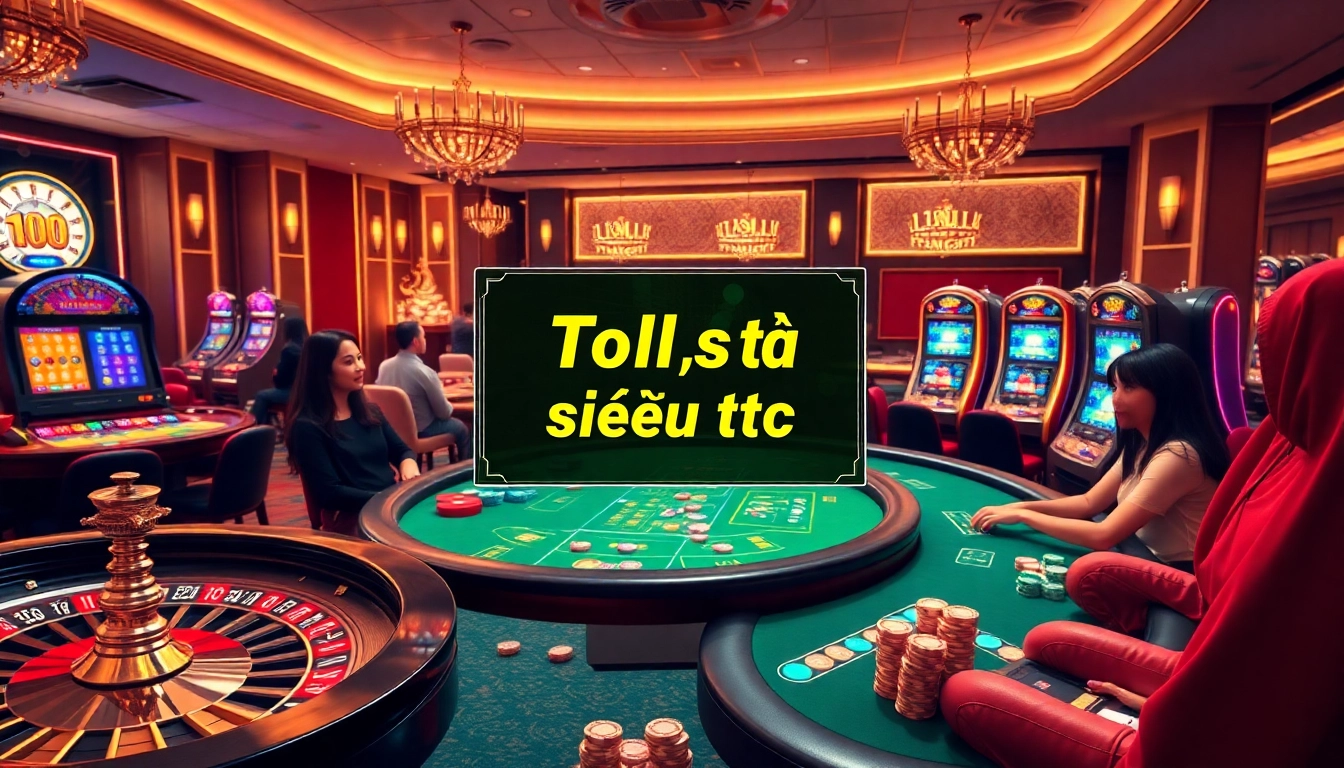 Gambling enthusiasts using Tool xổ số siêu tốc for strategic lottery plays at a casino.