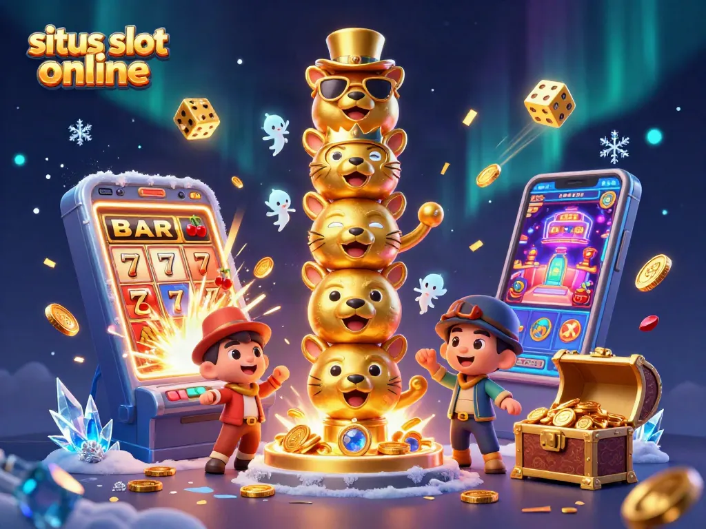Permainan seru di situs slot online dengan totem emas, jackpot, dan fitur menarik lainnya.