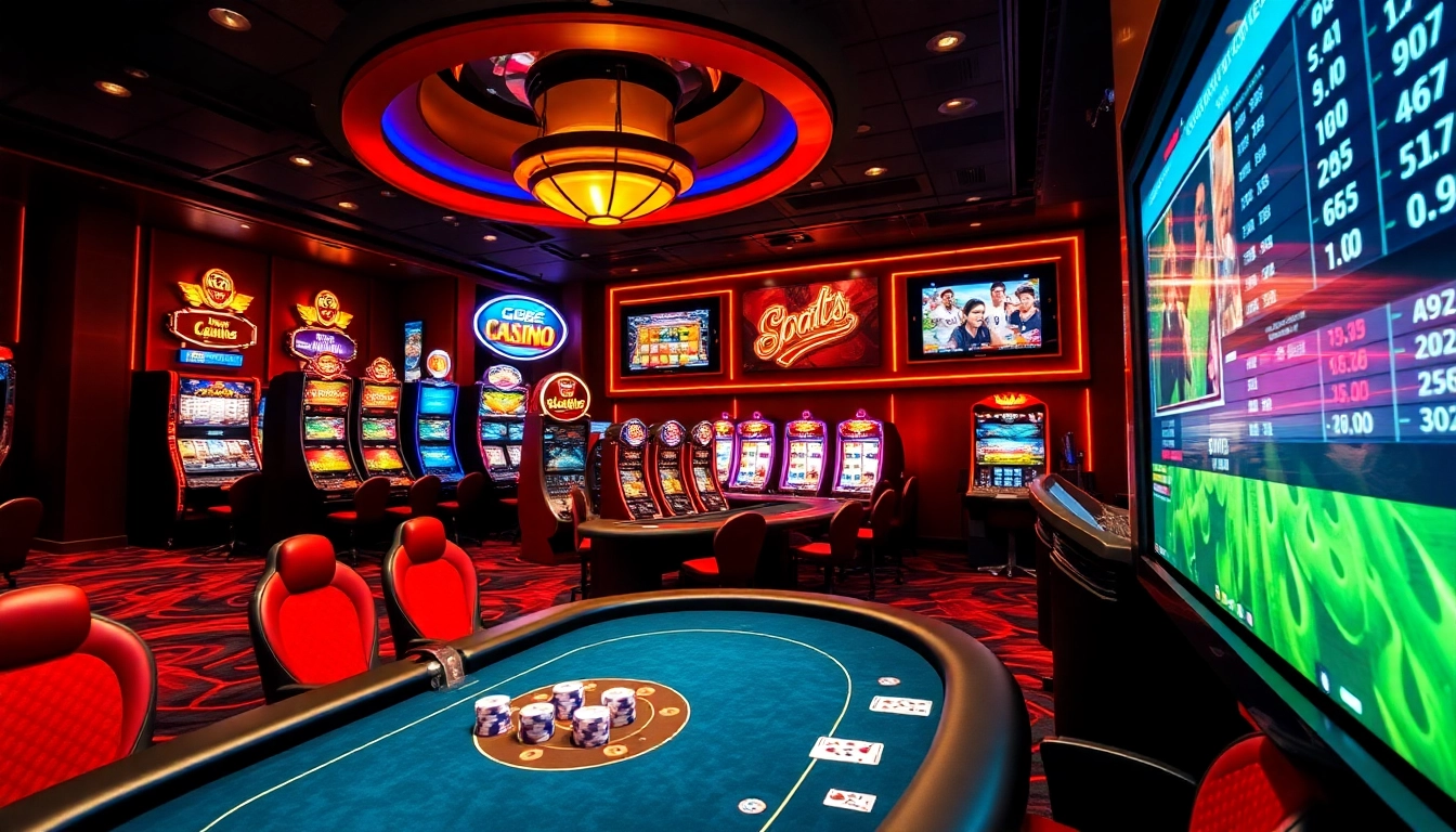 Engage in thrilling gameplay at GG88, featuring vibrant slot machines and intense poker action.