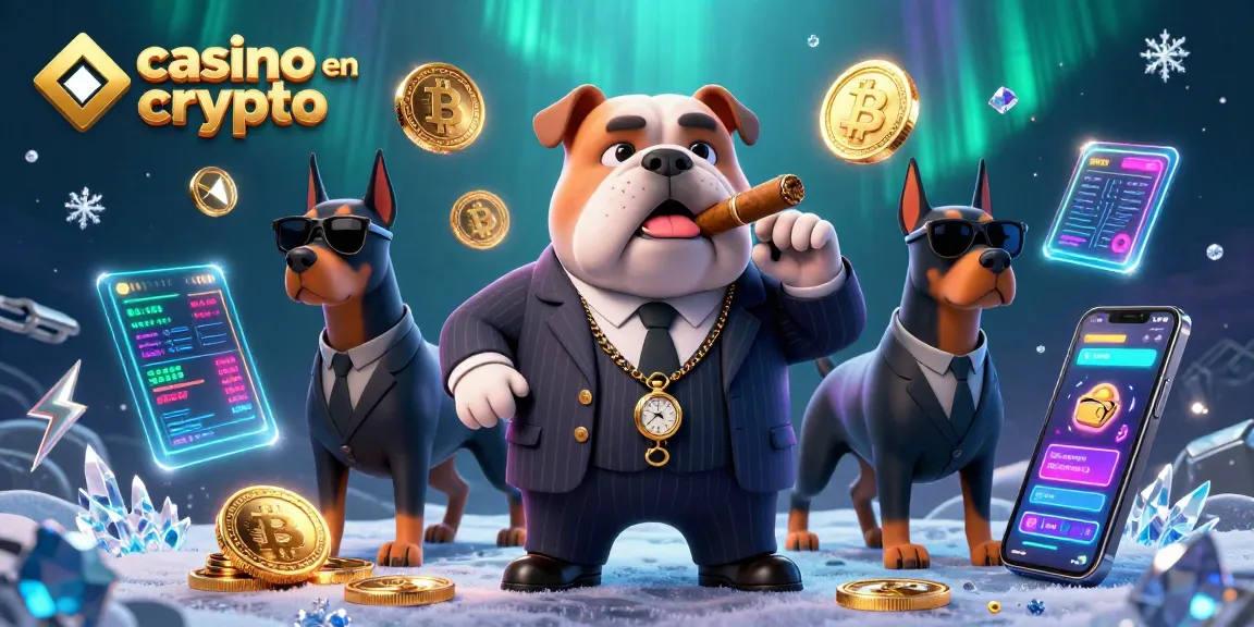 Retrouvez le casino en crypto dans une illustration vibrante avec un chef mafieux et des éléments numériques captivants.