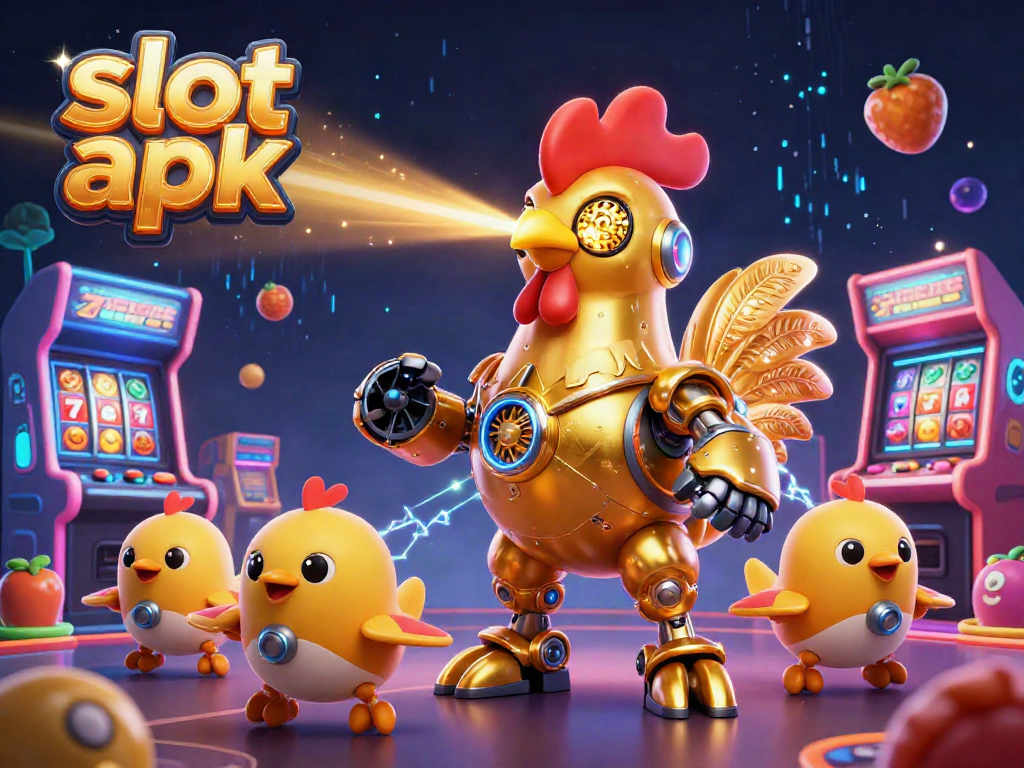 Engage with exciting slot apk games featuring vibrant characters in a dynamic casino scene.