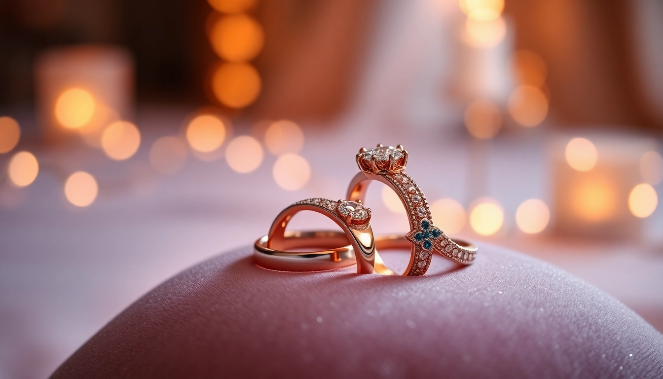 Explore exquisite couple rings featuring intricate designs and sparkling gems.