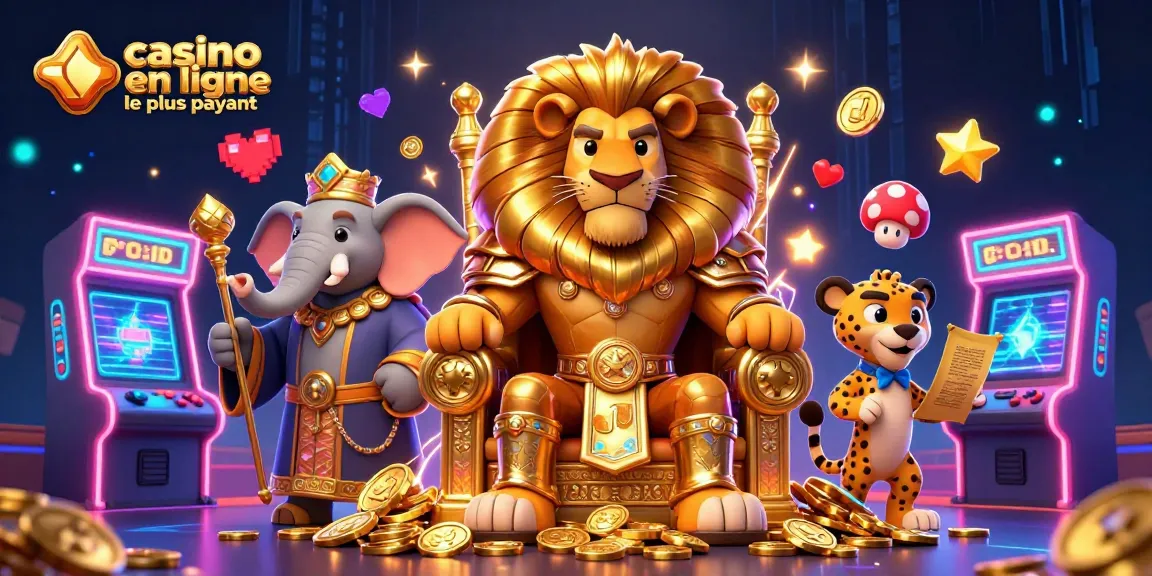 Découvrez le casino en ligne le plus payant avec cette illustration animée des personnages de jeu.