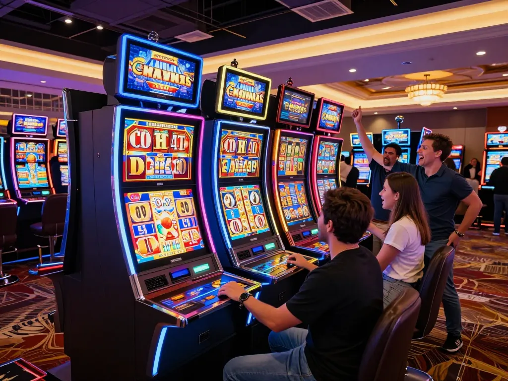 Keceriaan link slot di lingkungan permainan kasino yang hidup dengan pemain yang menang