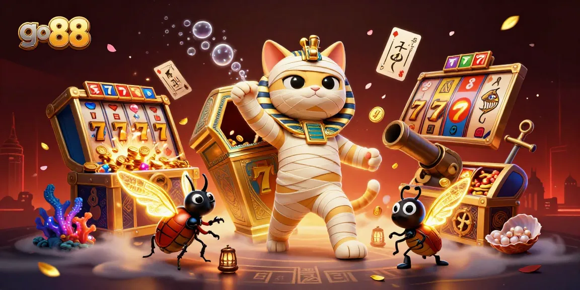 Experience thrilling gameplay at go 88 with vibrant slots and dynamic gaming elements in a captivating casino scene.