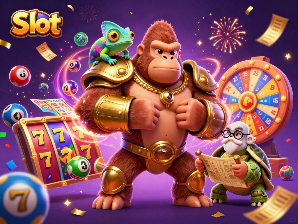 Spin the slot reels with vibrant characters and exciting gambling elements.