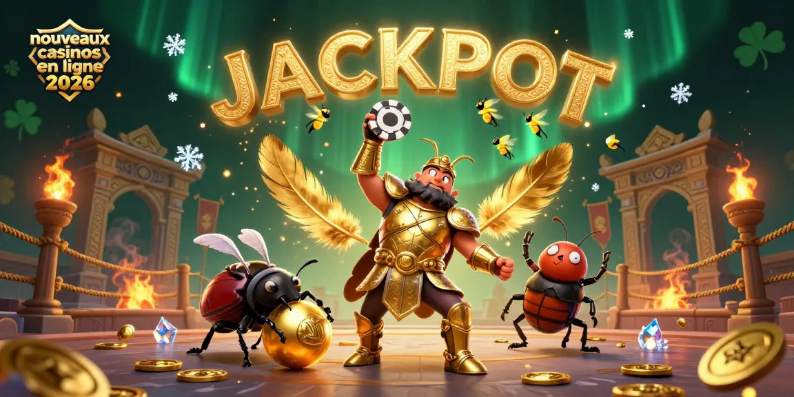 Gagnez avec des nouveaux casinos en ligne 2026 dans une scène dynamique inspirée du poker.