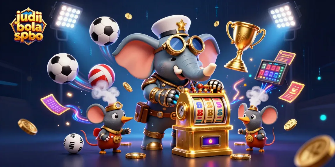 Engage in advanced judi bola spbo strategies with vibrant sports elements and dynamic 3D illustration.