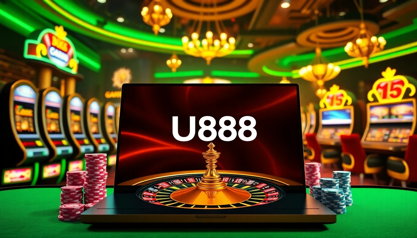 Experience the thrill of U888 online casino with vibrant slot machines and roulette.