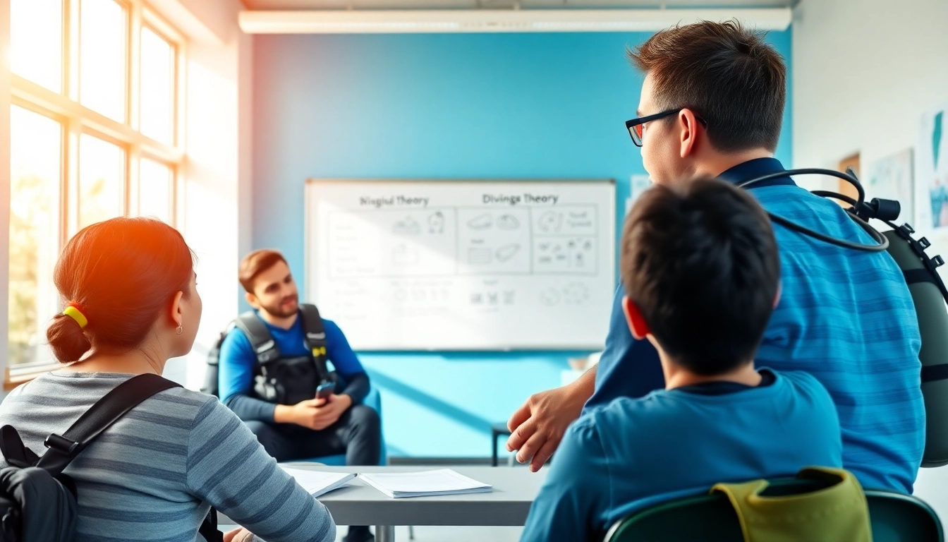 SSI Theorie Kurse: Dive students engaged in interactive learning session