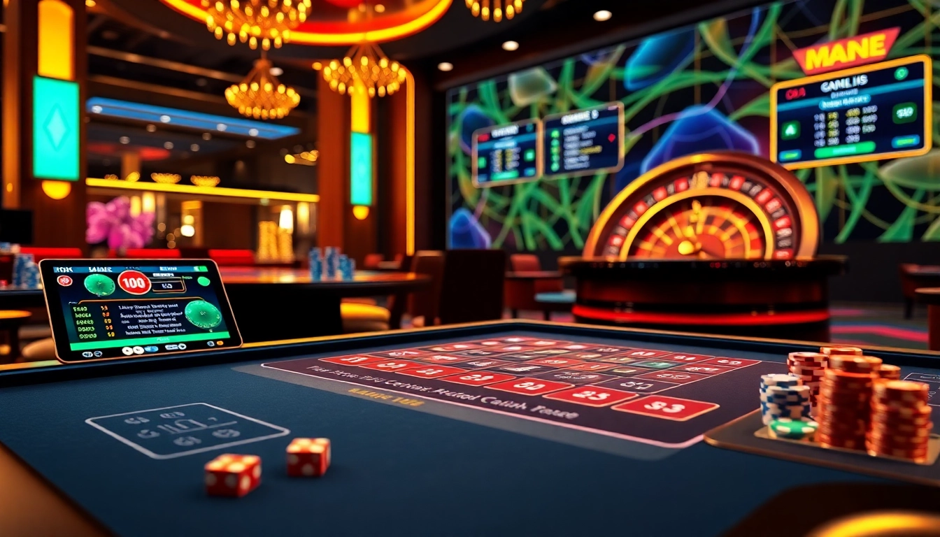 Engage in רמיקוב אונליין on a vibrant digital gambling platform with casino elements.