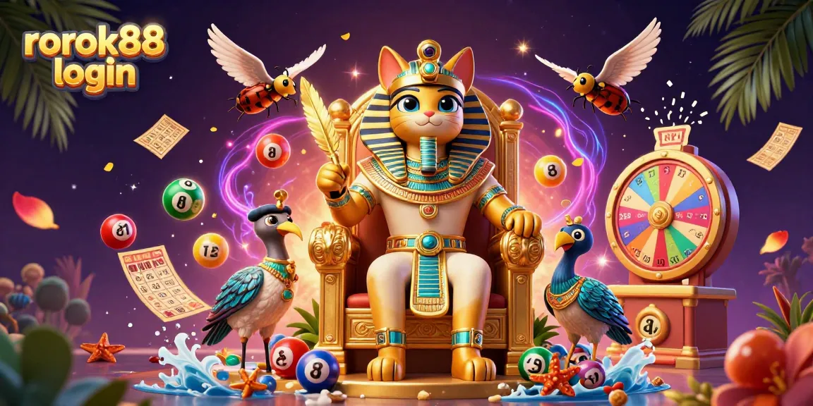 Experience the excitement of rokok88 login with a dynamic scene featuring lottery elements.