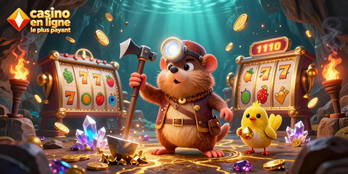 Visitez le casino en ligne le plus payant et découvrez un chasseur de trésors en train d'explorer une caverne dorée.