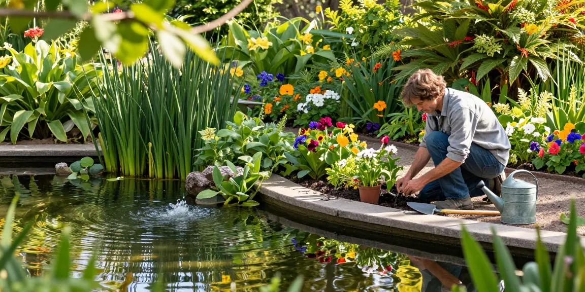 Buy Marginal Pond Plants with vibrant colors and soothing garden pond reflections